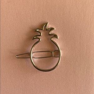 Pura Vida Pineapple Hair clip (Silver)